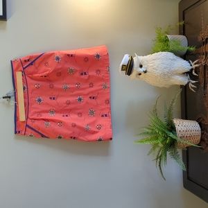 Yumi Size 6/8 Nautical Themed Print Pink and Blue Mini Skirt